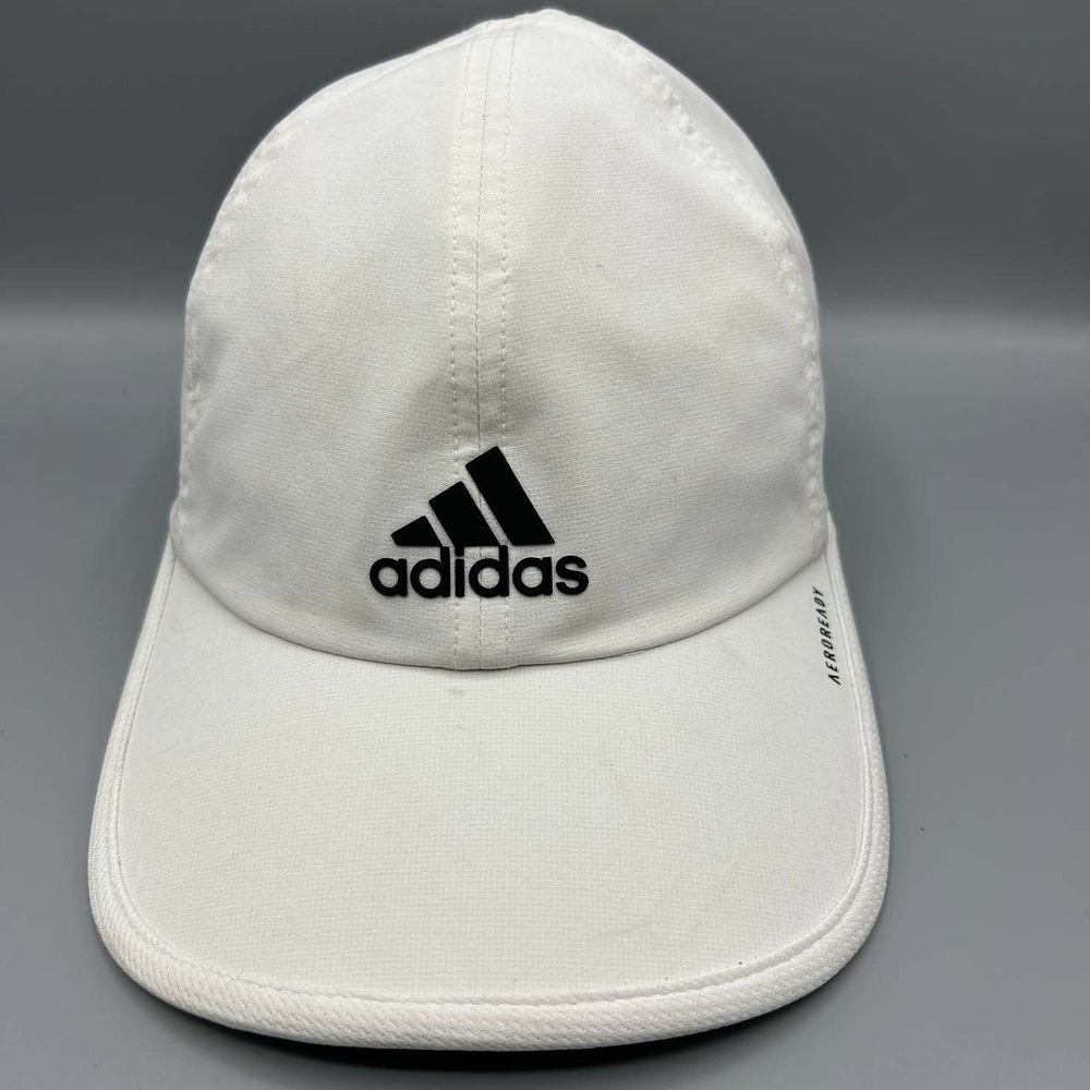 Adidas 3 Stripes Aeroready Hat Men White Gray Strap Back Cap